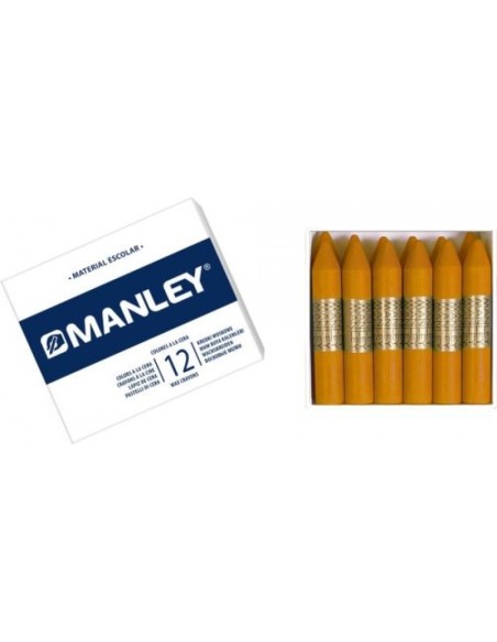 C 12 CERAS MANLEY UNICOLOR Nº64 OCRE MADERA